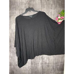 Alfani Black Knit Cape Top Plus Size